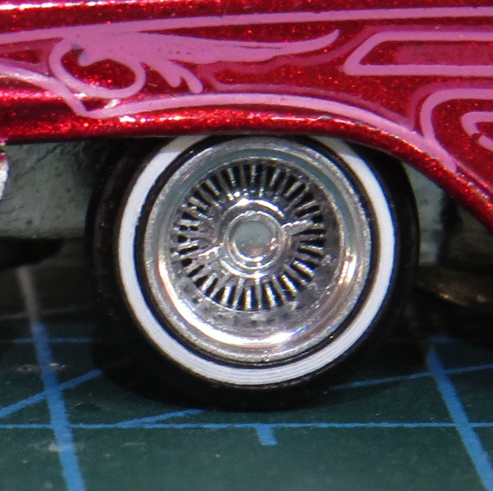 1/64 lowrider wire wheels straight lace 13 inch chrome