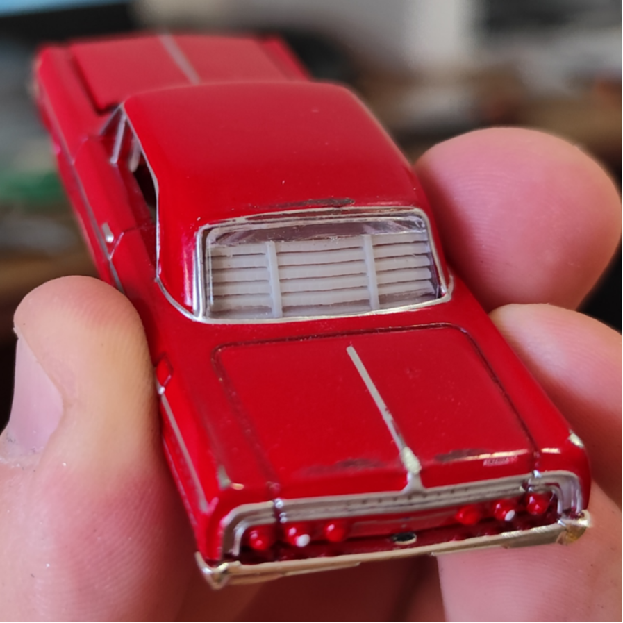 Rear window blinds / louvers for Chevrolet Impala 1/64