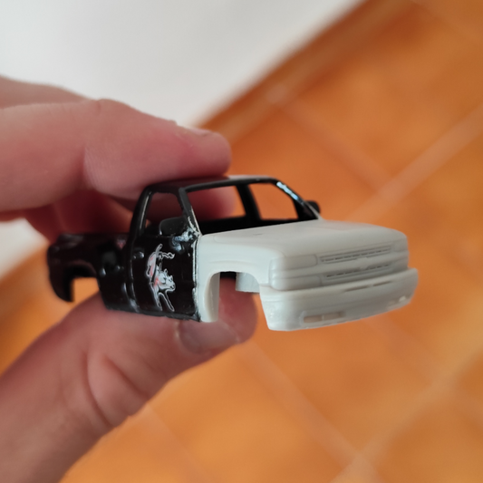 1/64 NBS pre-facelift front end for Auto World Cateye Silverado