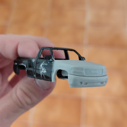 1/64 GMC front end for Auto World Cateye Silverado